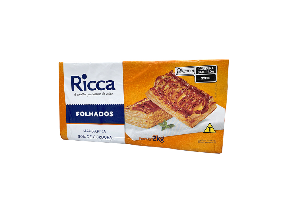 MARGARINA FOLHADOS 80 % RICCA 2 KG (CX 6 UN)
